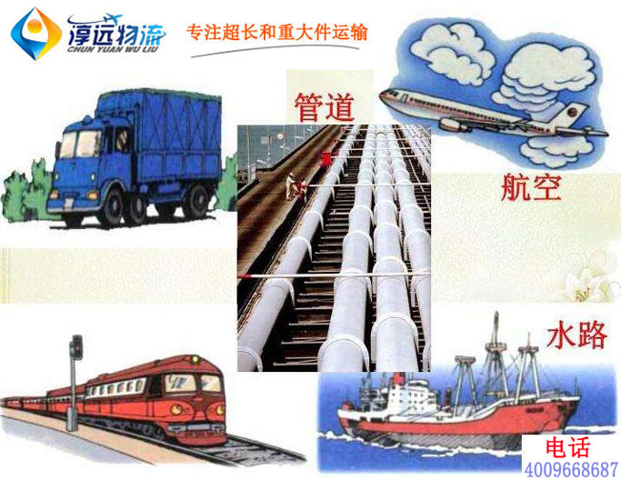 大件貨物運(yùn)輸方式：公路運(yùn)輸、鐵路運(yùn)輸、水路運(yùn)輸、空運(yùn)